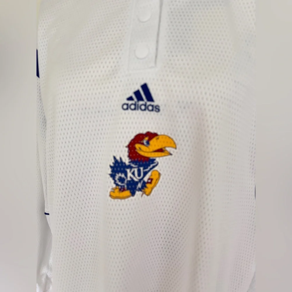 Adidas Kansas Jayhawks Jersey Hoodie KU Basketball College Sz‎ L Collegiate